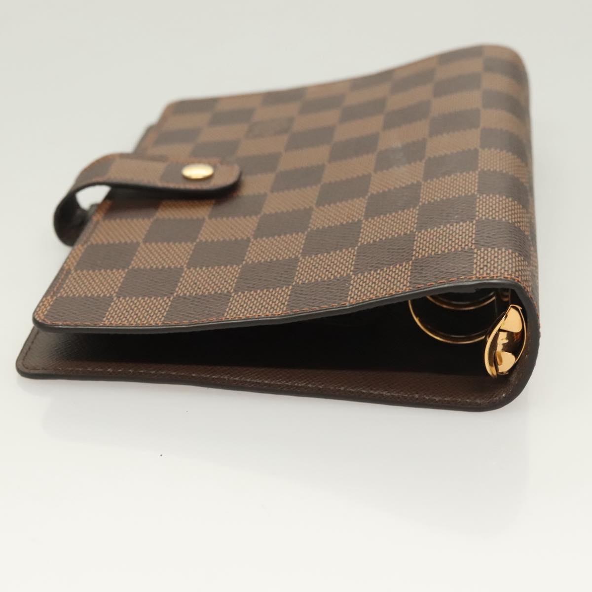 LOUIS VUITTON Damier Ebene Agenda MM Day Planner Cover R20240 LV Auth BA3262