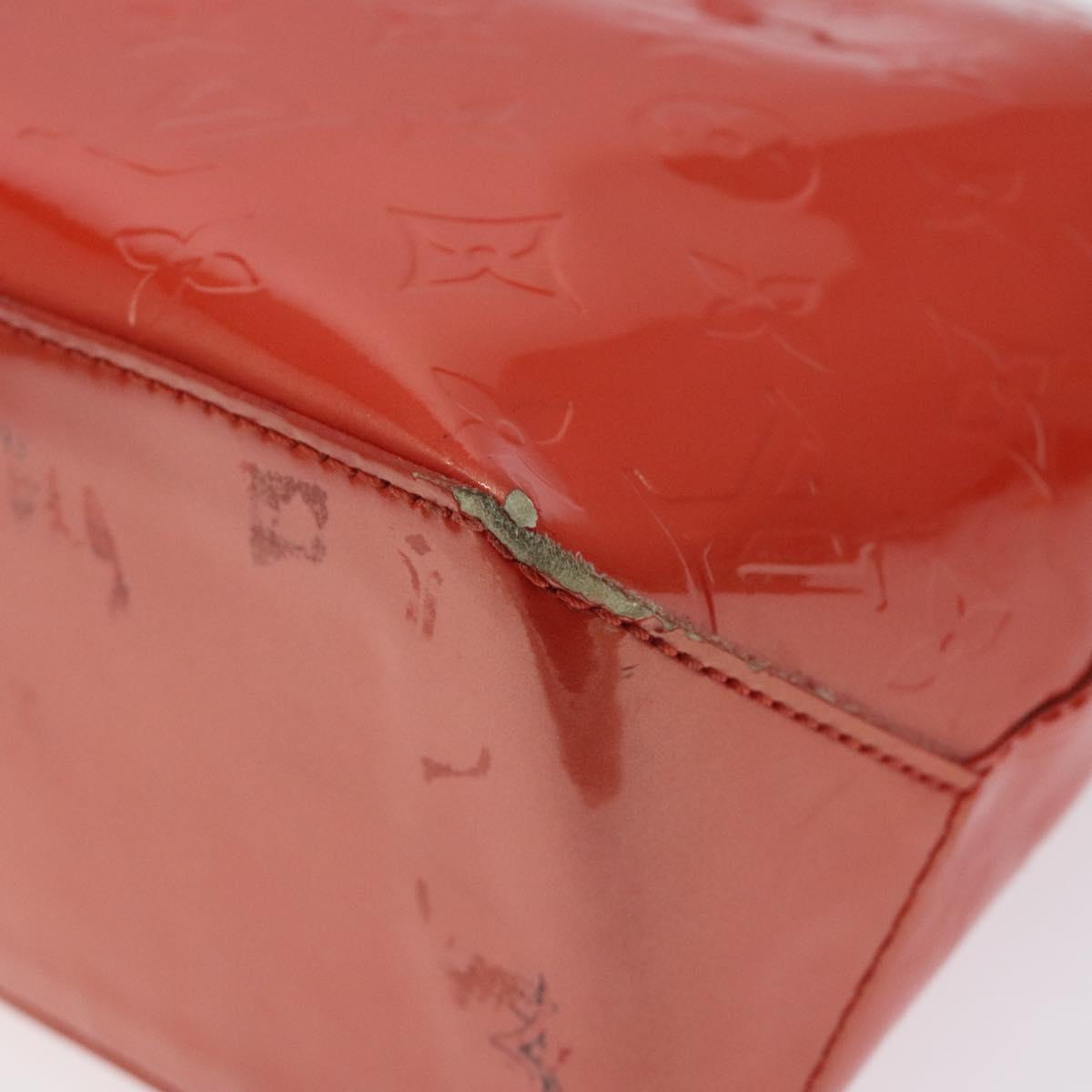 LOUIS VUITTON Vernis Wilshire PM Hand Bag Orenge Sunset M93644 LV Auth BA3277