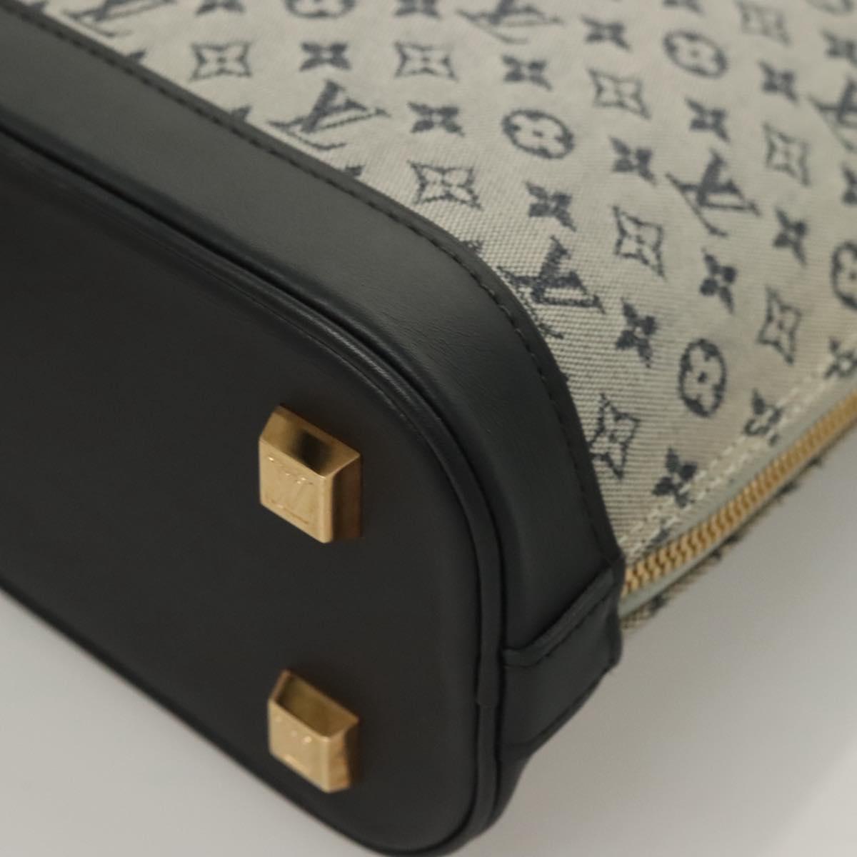 LOUIS VUITTON Monogram Mini Alma Haut Hand Bag Blue M92202 LV Auth BA3291