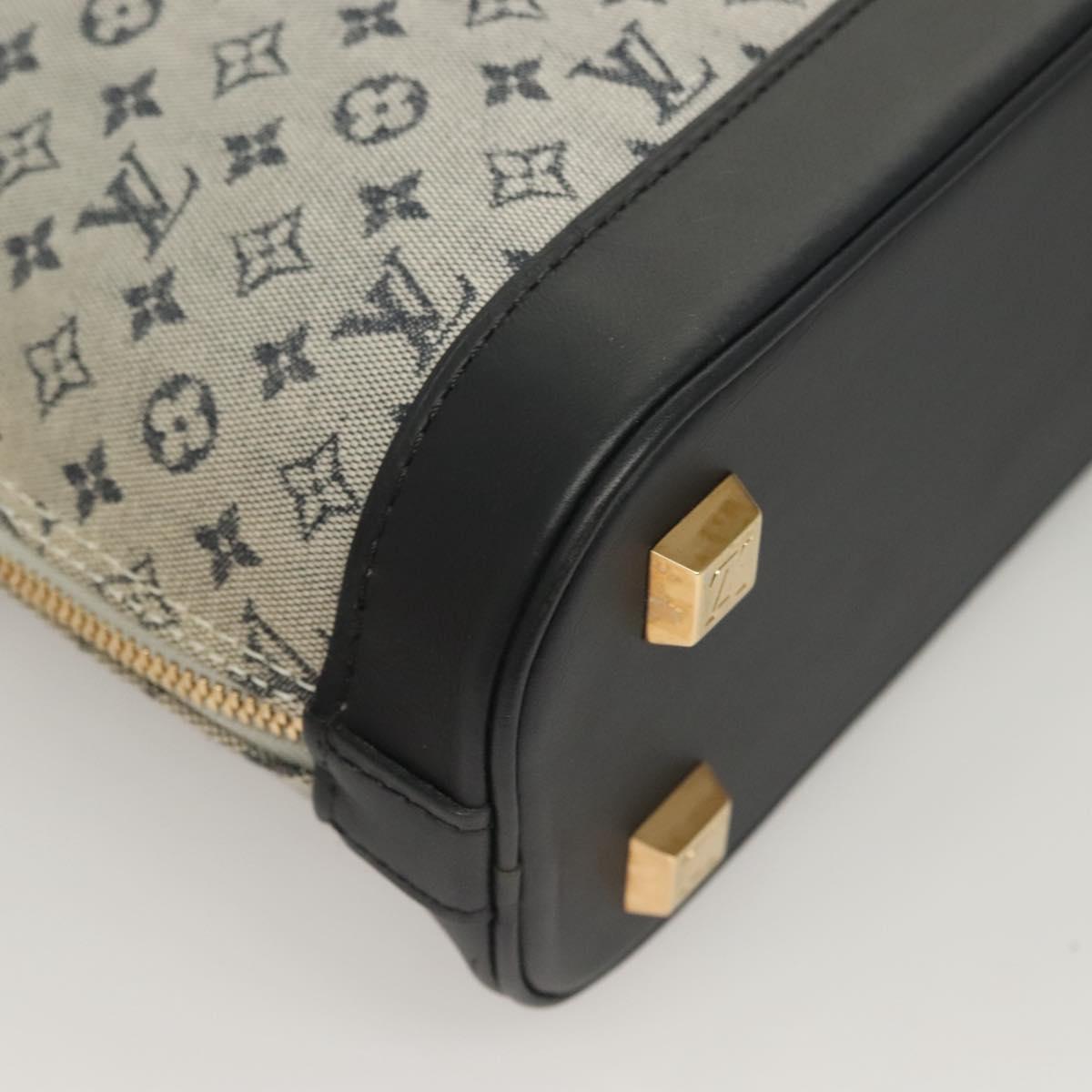 LOUIS VUITTON Monogram Mini Alma Haut Hand Bag Blue M92202 LV Auth BA3291