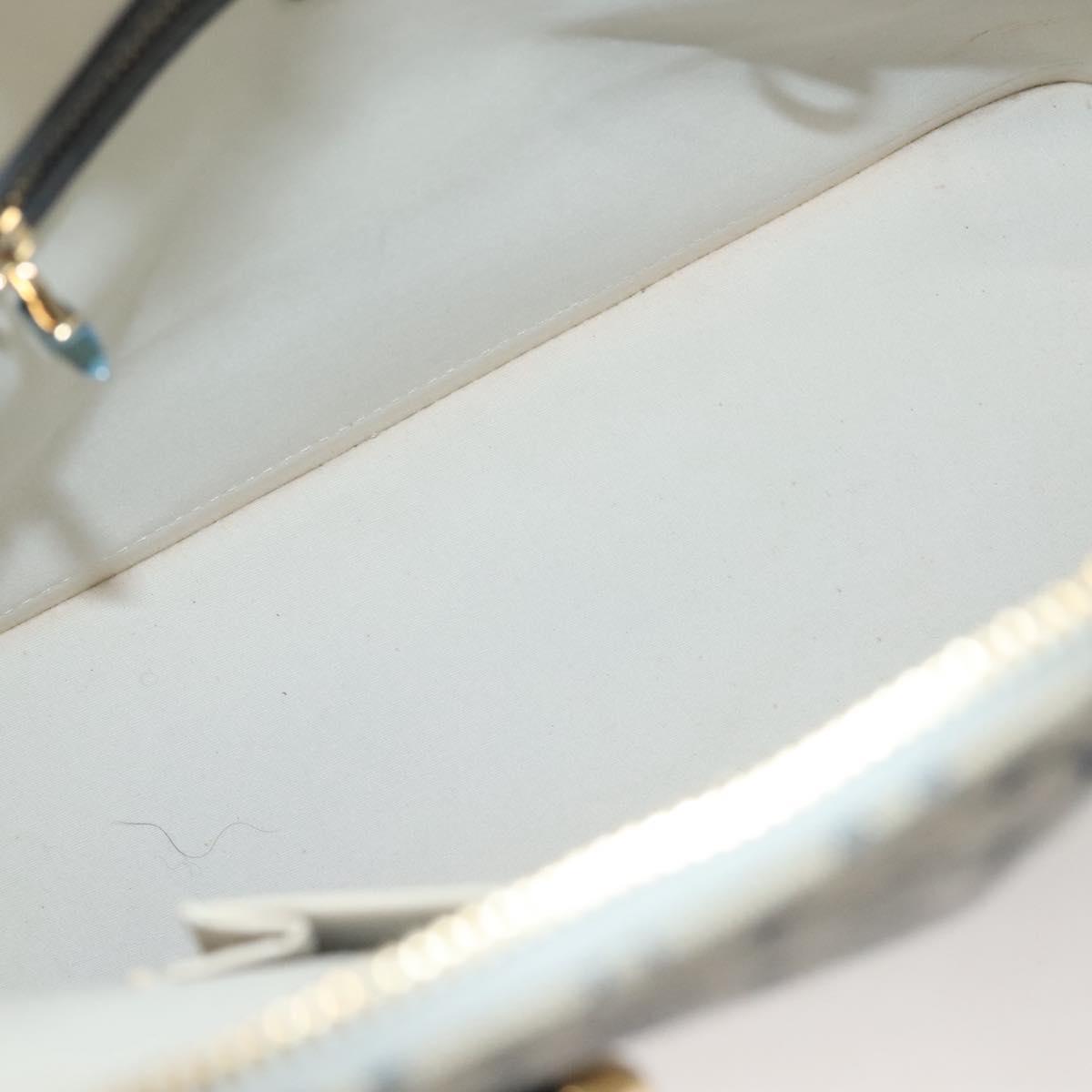 LOUIS VUITTON Monogram Mini Alma Haut Hand Bag Blue M92202 LV Auth BA3291