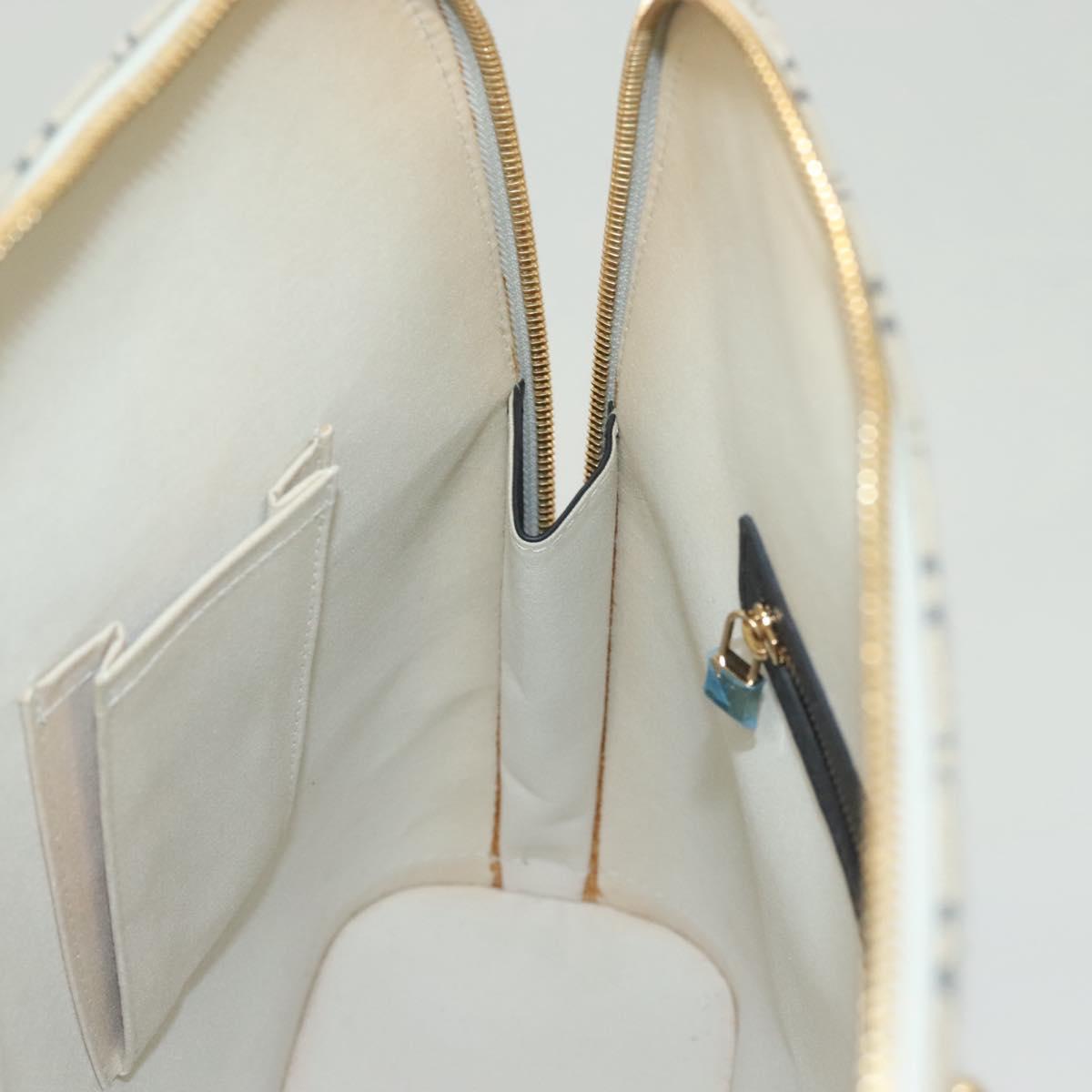 LOUIS VUITTON Monogram Mini Alma Haut Hand Bag Blue M92202 LV Auth BA3291