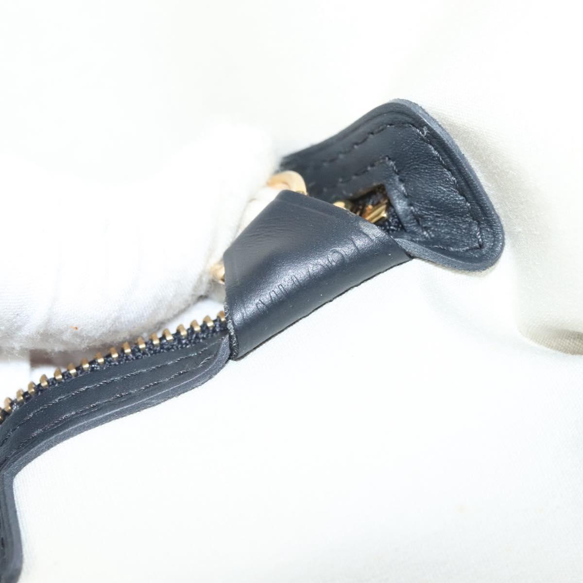 LOUIS VUITTON Monogram Mini Alma Haut Hand Bag Blue M92202 LV Auth BA3291