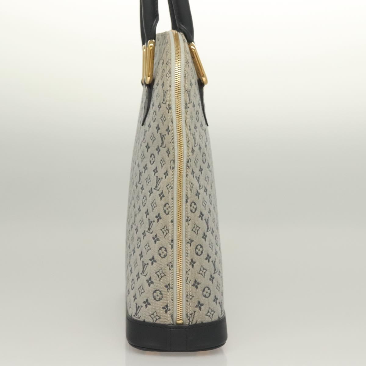 LOUIS VUITTON Monogram Mini Alma Haut Hand Bag Blue M92202 LV Auth BA3291