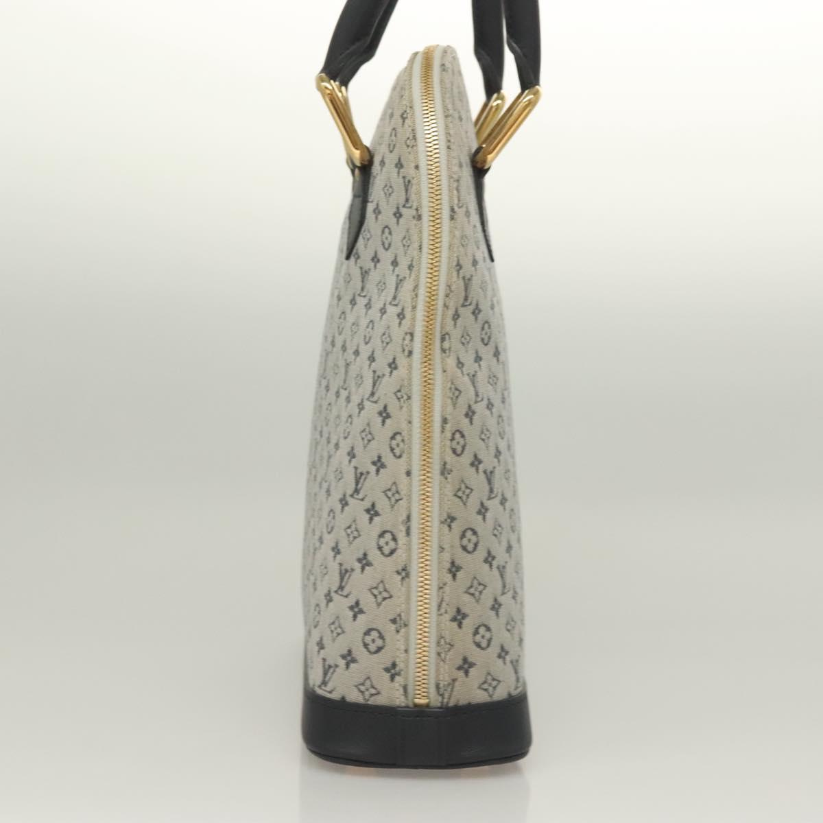 LOUIS VUITTON Monogram Mini Alma Haut Hand Bag Blue M92202 LV Auth BA3291