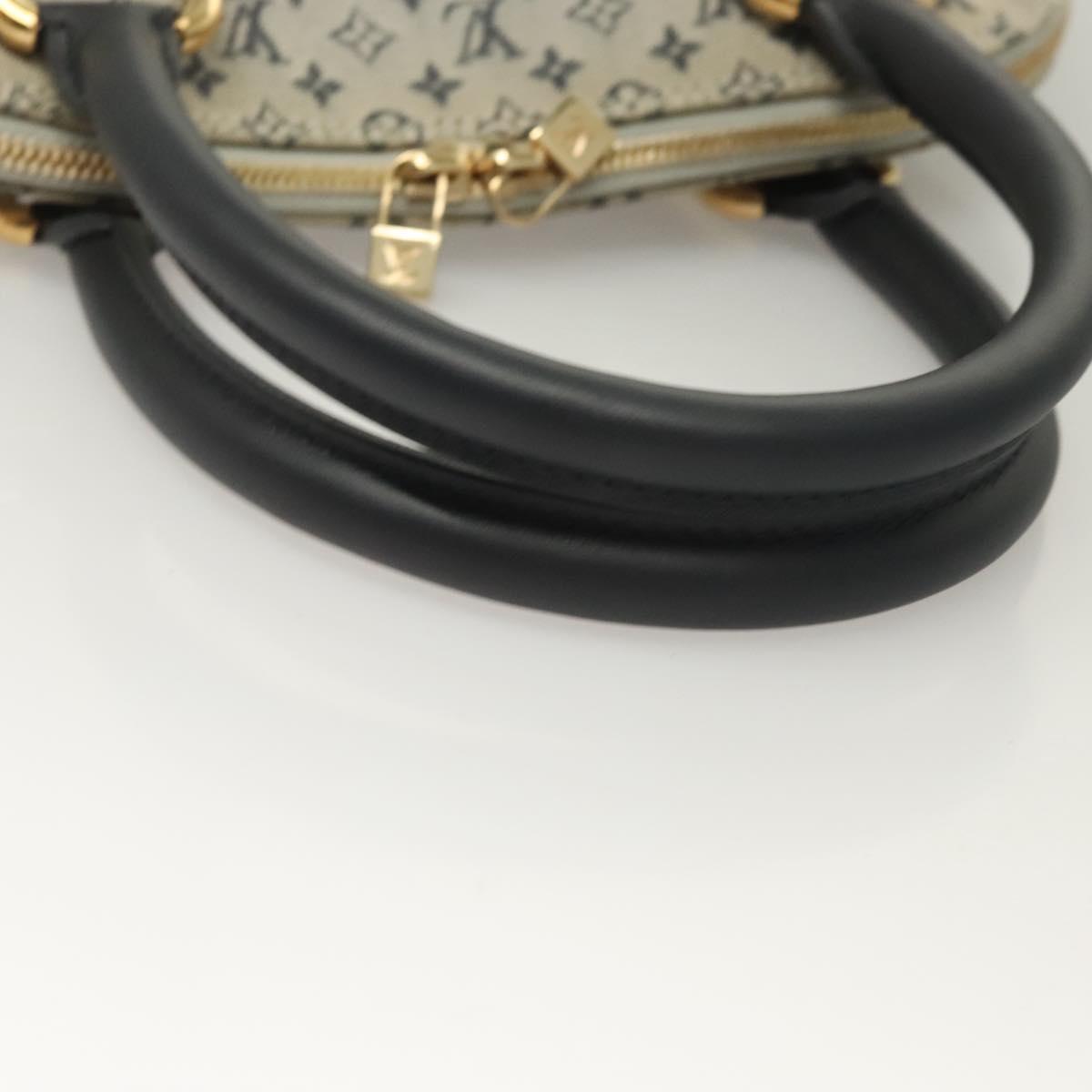 LOUIS VUITTON Monogram Mini Alma Haut Hand Bag Blue M92202 LV Auth BA3291