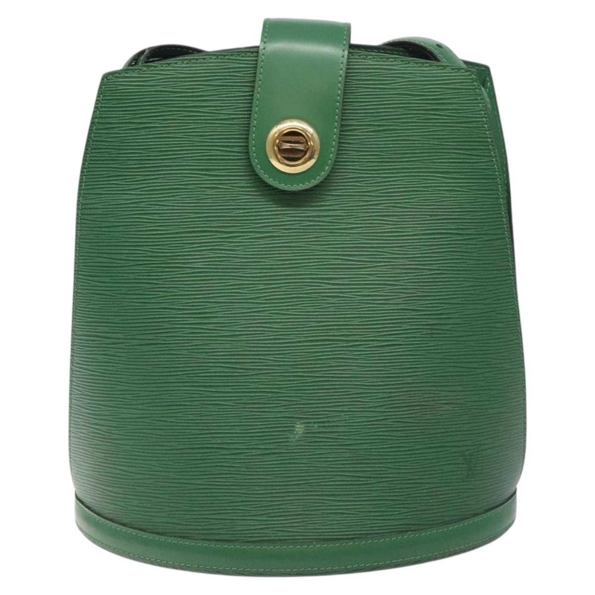LOUIS VUITTON Epi Cluny Shoulder Bag Green M52254 LV Auth BA3296