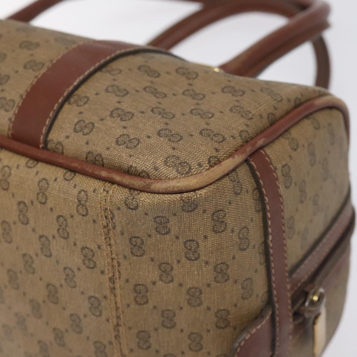 GUCCI Micro GG Supreme Hand Bag PVC Beige Gold 000 58 0040 Auth BA3300