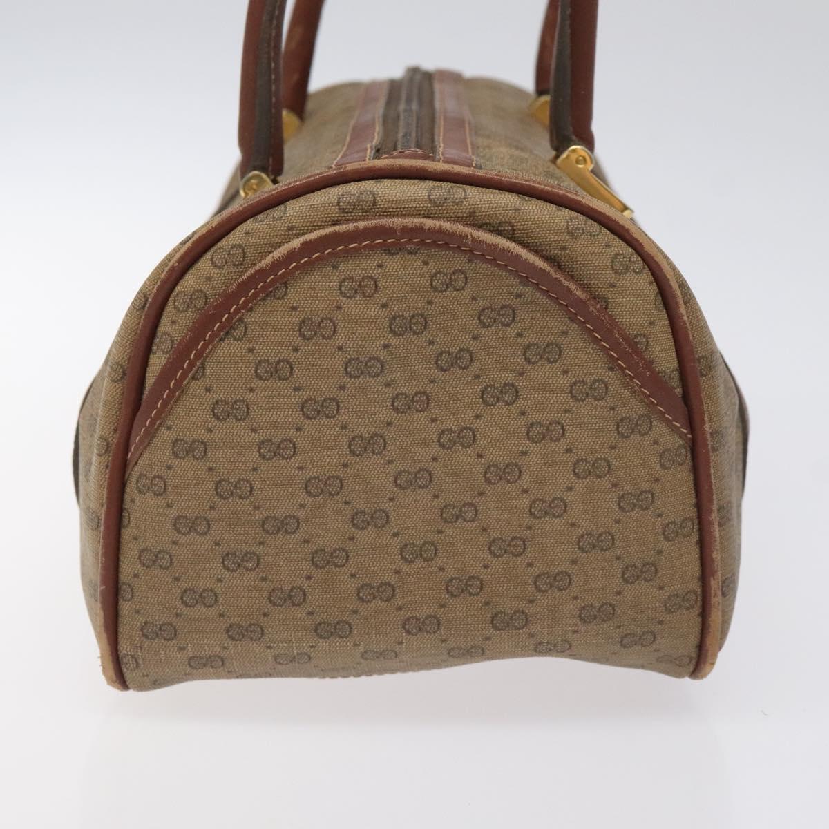GUCCI Micro GG Supreme Hand Bag PVC Beige Gold 000 58 0040 Auth BA3300