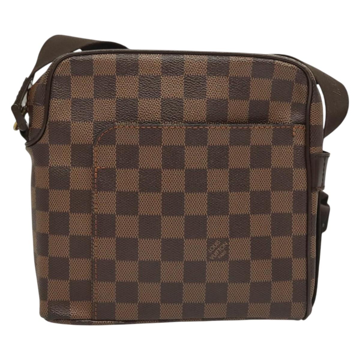LOUIS VUITTON Damier Ebene Olaf PM Shoulder Bag N41442 LV Auth BA3322