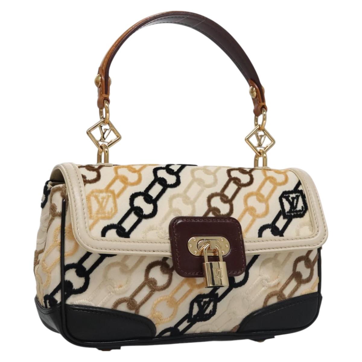 LOUIS VUITTON Monogram Charm Pochette Lover Bag Ivory M95194 LV Auth BA333SA
