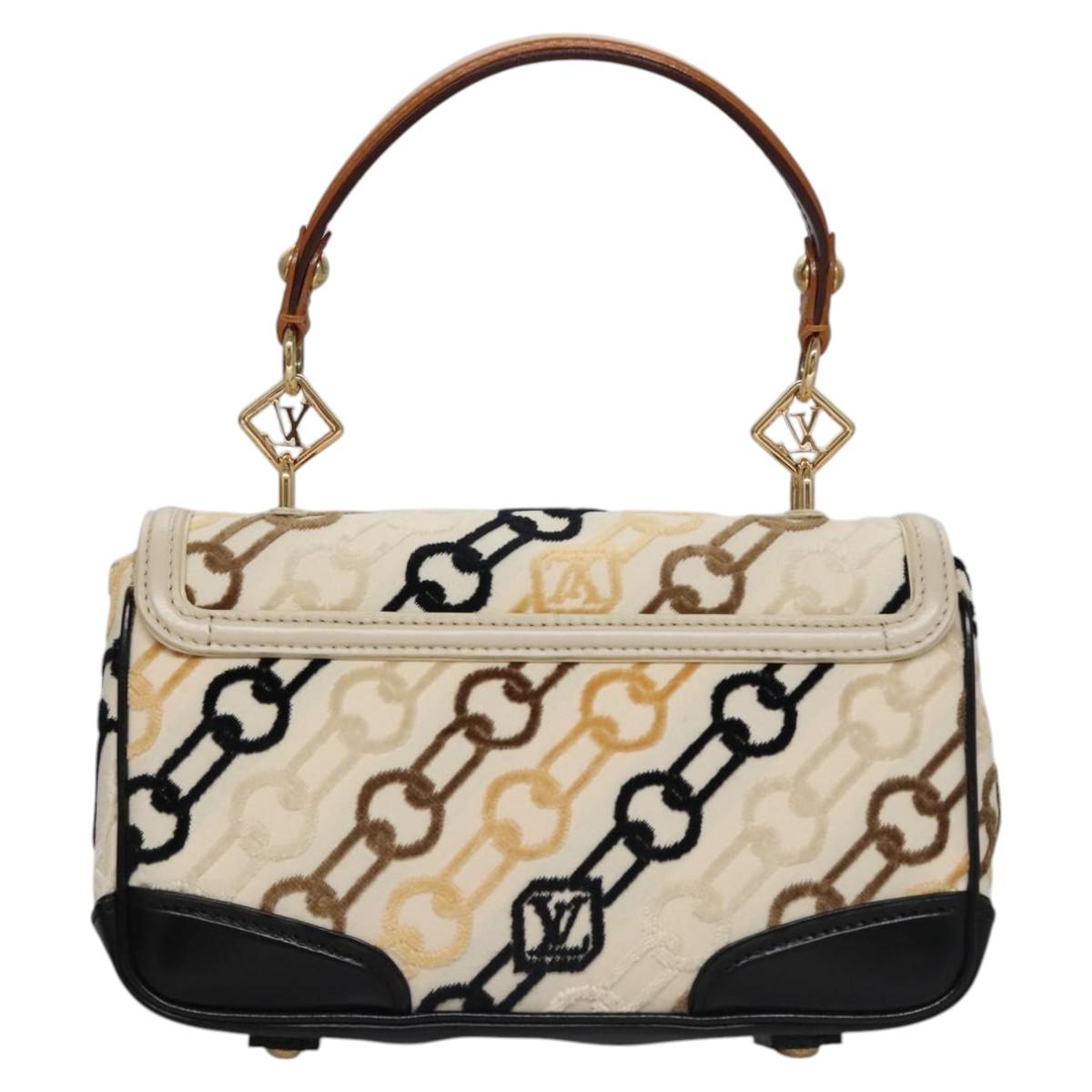 LOUIS VUITTON Monogram Charm Pochette Lover Bag Ivory M95194 LV Auth BA333SAV