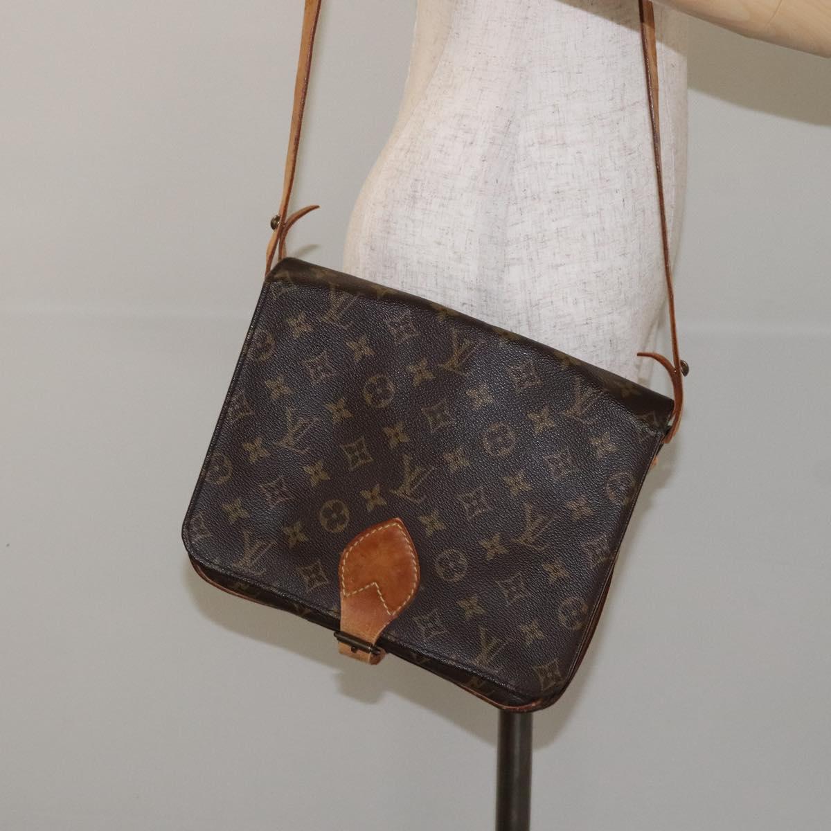 LOUIS VUITTON Monogram Cartouchiere GM Shoulder Bag M51252 LV Auth BA3340