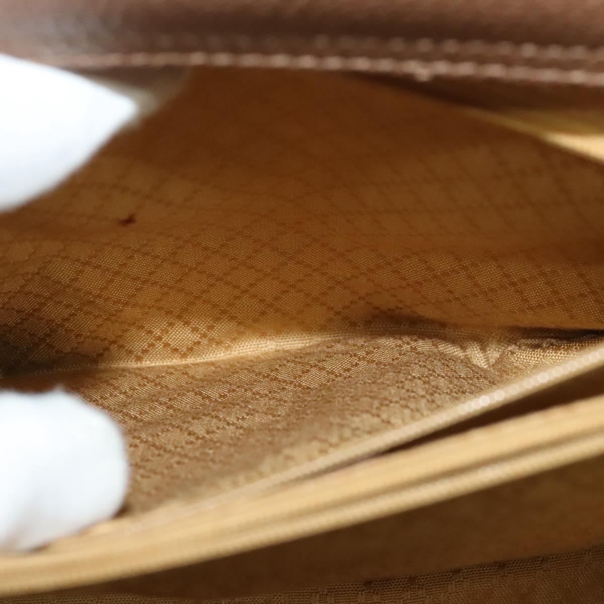 GUCCI Bamboo Hand Bag Suede Leather 2way Beige Gold Auth BA3351