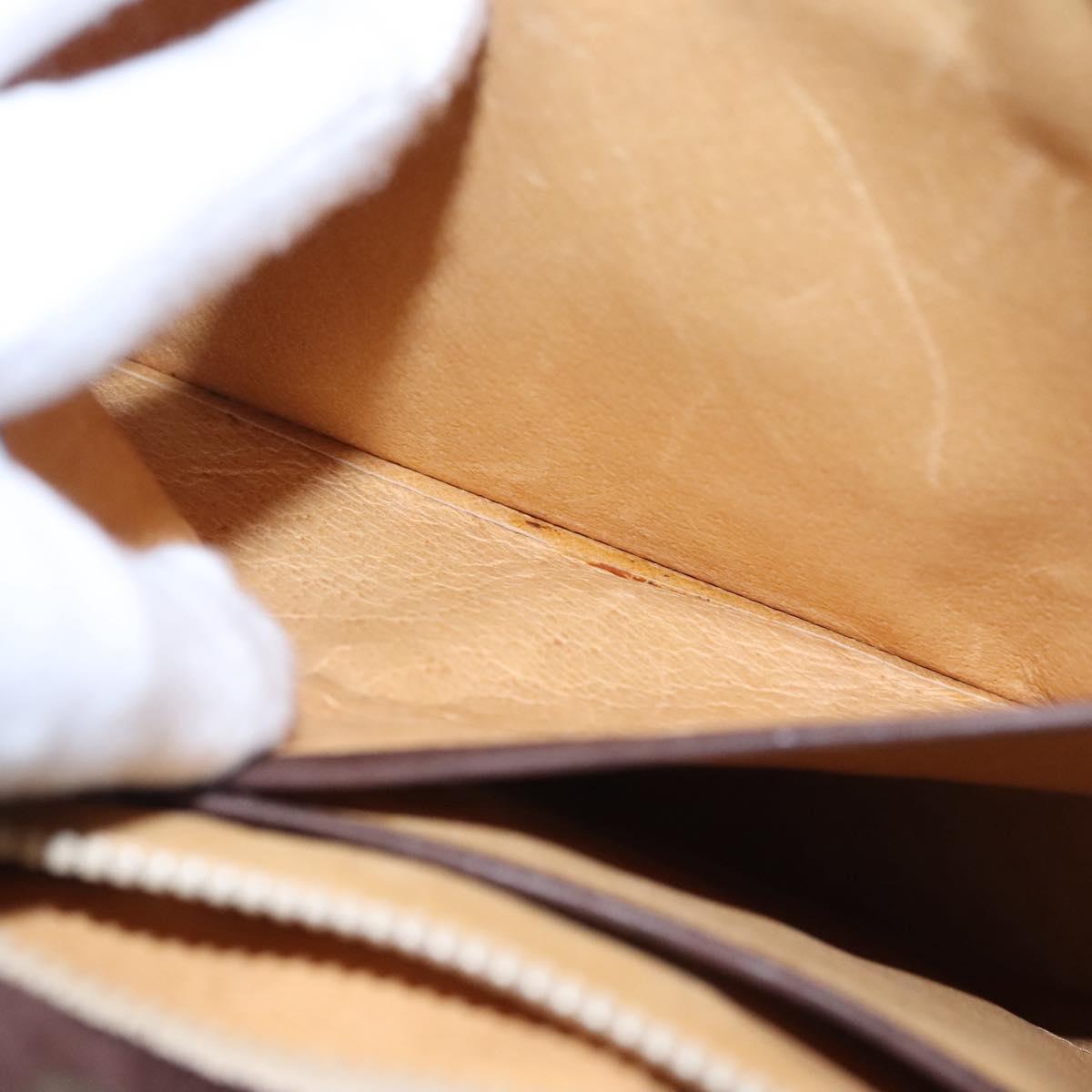 GUCCI Hand Bag Suede Brown Auth BA337