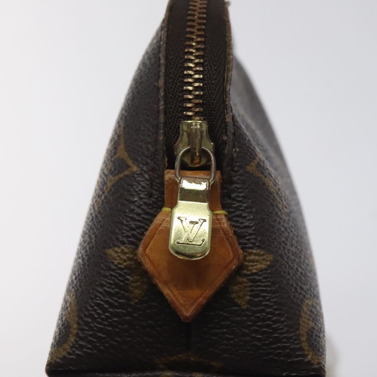 LOUIS VUITTON Monogram Pochette Cosmetic PM Cosmetic Pouch M47515 LV Auth BA3383