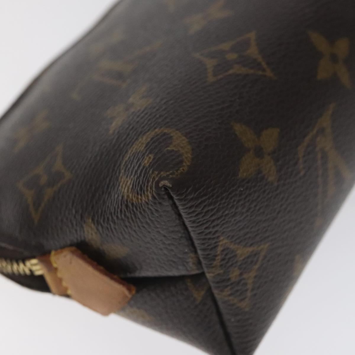 LOUIS VUITTON Monogram Pochette Cosmetic PM Cosmetic Pouch M47515 LV Auth BA3384