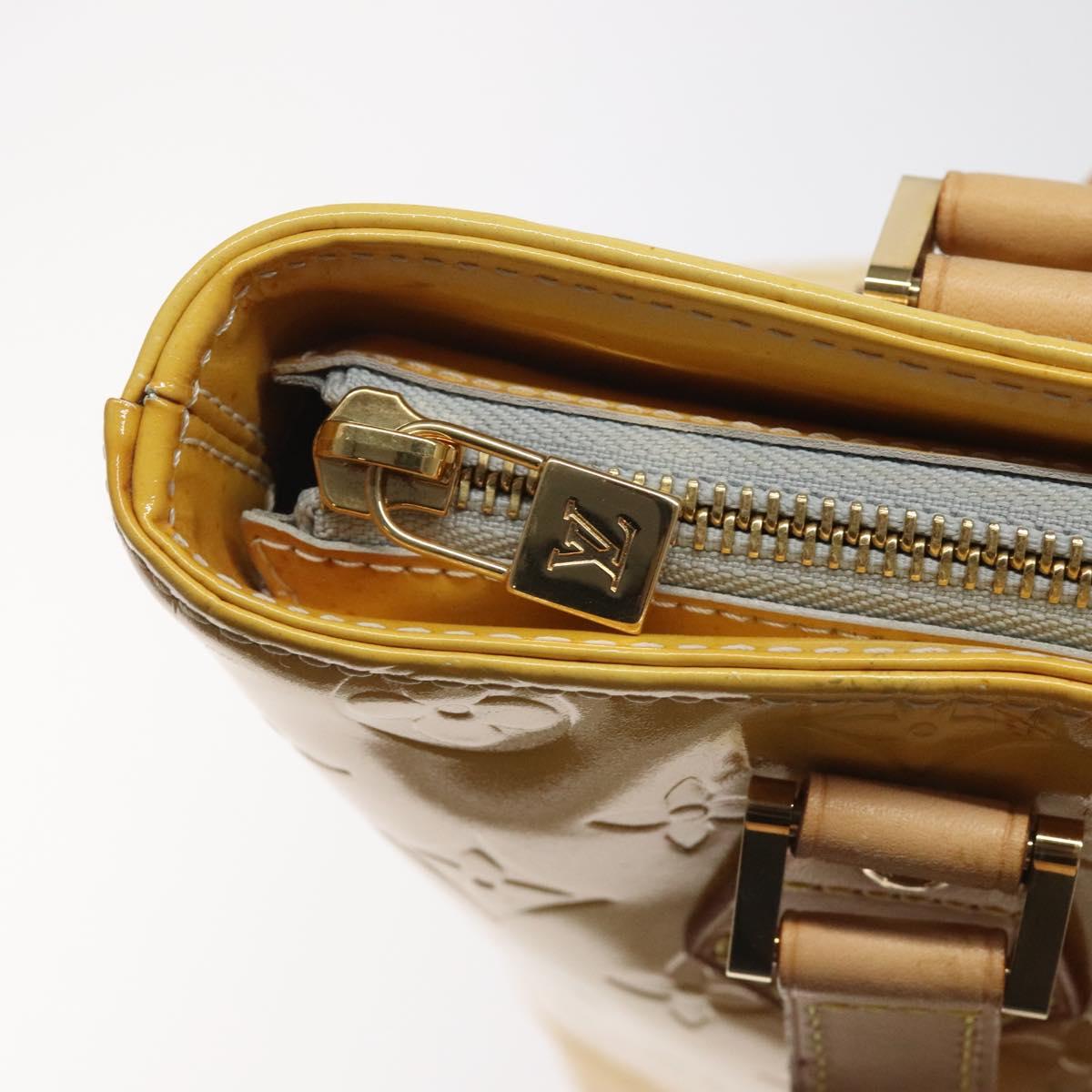 LOUIS VUITTON Monogram Vernis Houston Hand Bag Gris M91053 LV Auth BA339