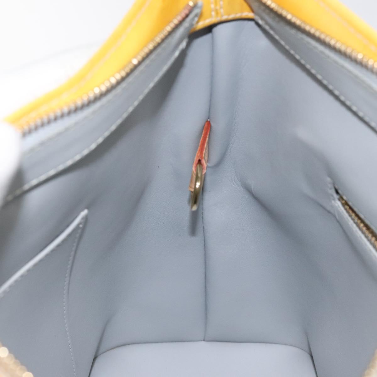 LOUIS VUITTON Monogram Vernis Houston Hand Bag Gris M91053 LV Auth BA339