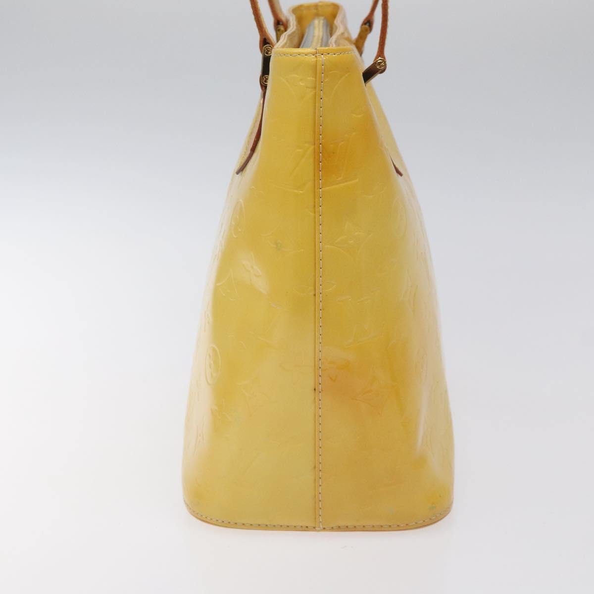 LOUIS VUITTON Monogram Vernis Houston Hand Bag Gris M91053 LV Auth BA339