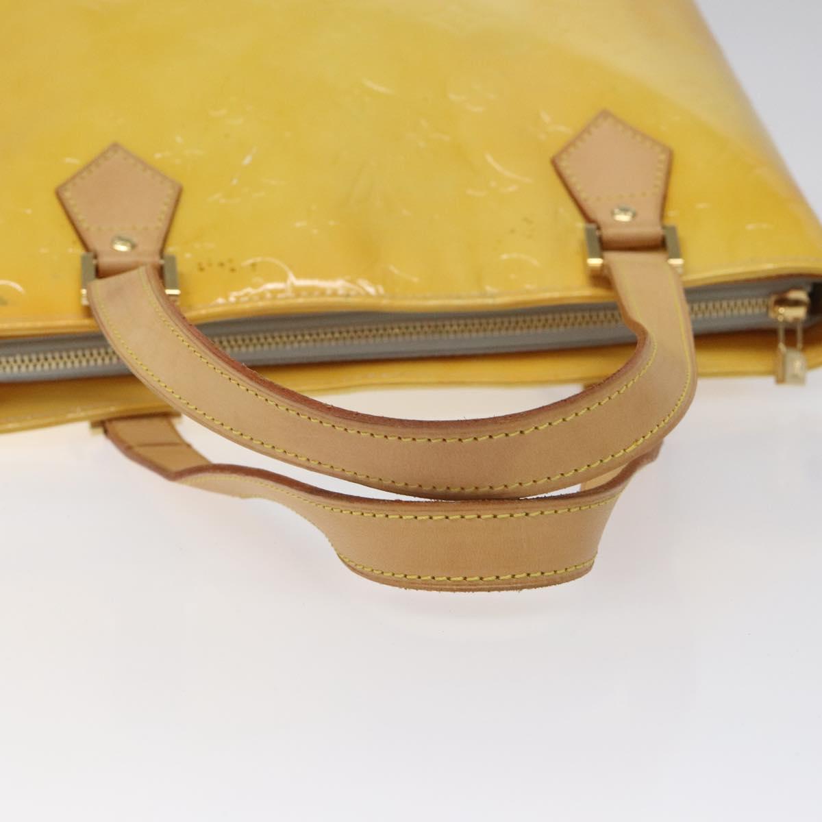 LOUIS VUITTON Monogram Vernis Houston Hand Bag Gris M91053 LV Auth BA339