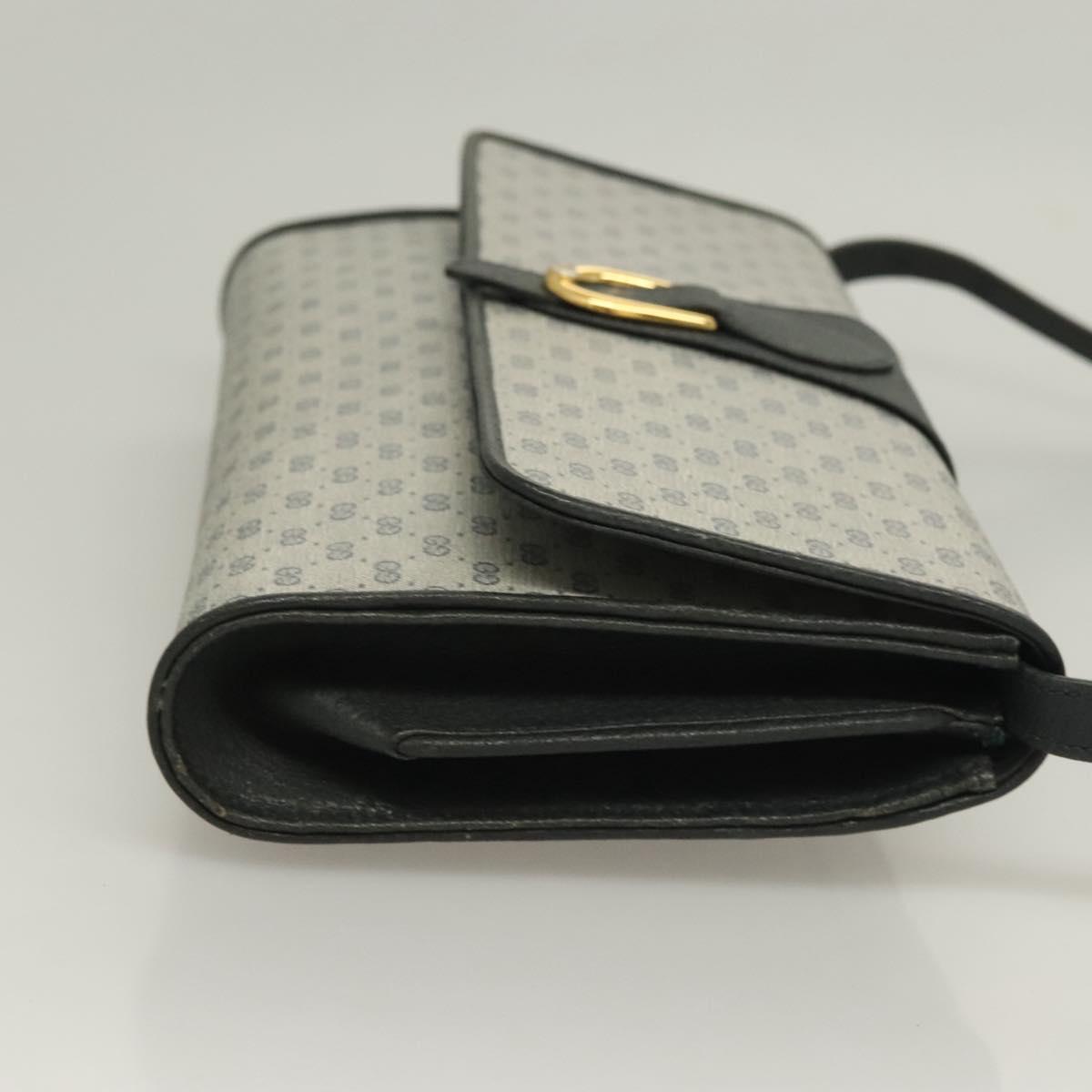 GUCCI Micro GG Supreme Shoulder Bag PVC Navy Gold 89 02 050 Auth BA3432