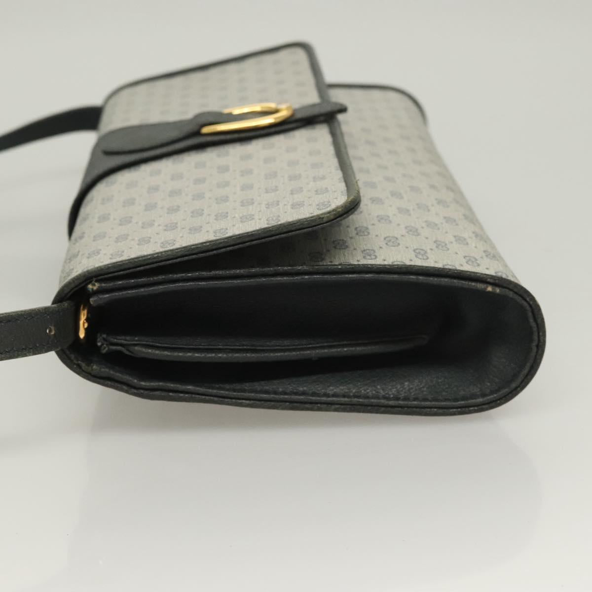 GUCCI Micro GG Supreme Shoulder Bag PVC Navy Gold 89 02 050 Auth BA3432