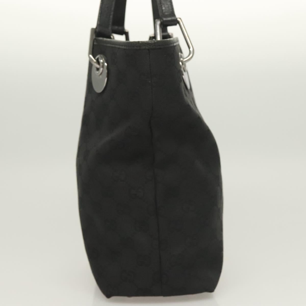 GUCCI GG Canvas Tote Bag Black 120840 Auth BA3441