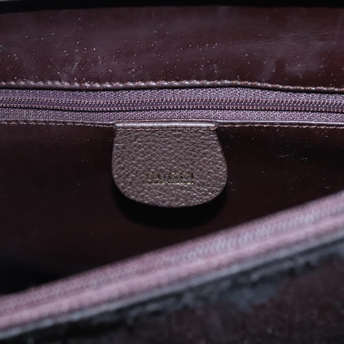 GUCCI Bamboo Hand Bag Suede Brown Gold 002 2853 0260 0 Auth BA348