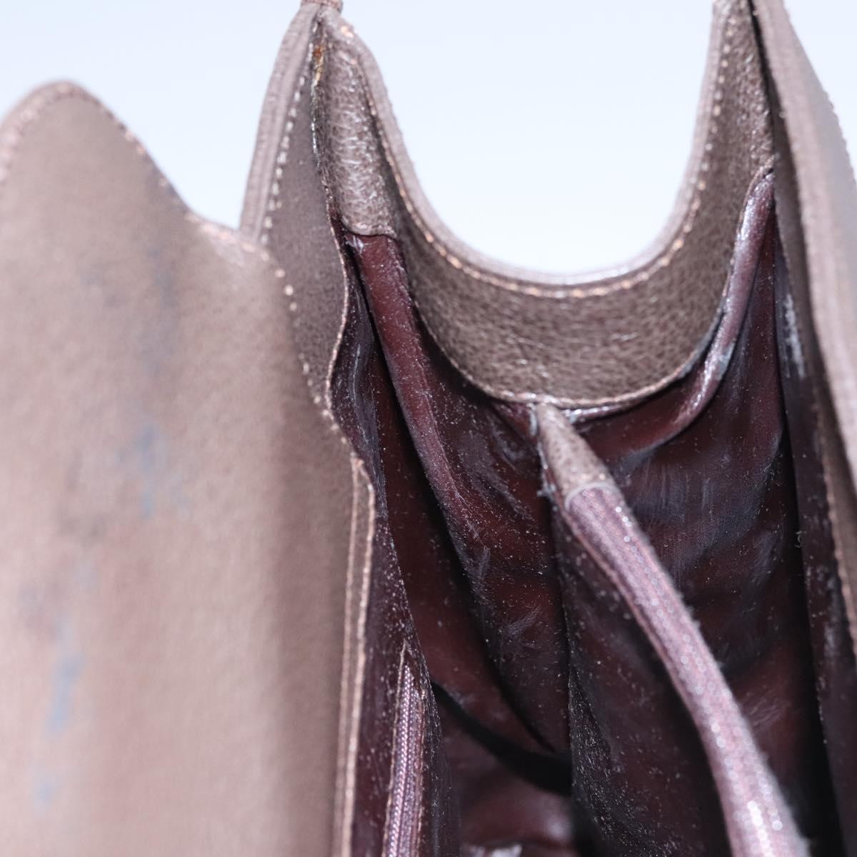 GUCCI Bamboo Hand Bag Suede Brown Gold 002 2853 0260 0 Auth BA348