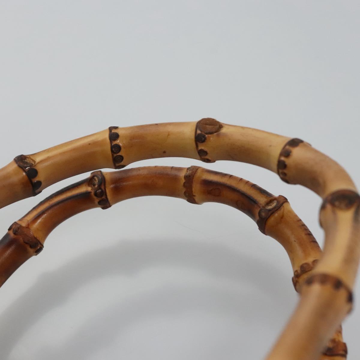 GUCCI Bamboo Hand Bag Suede Brown Gold 002 2853 0260 0 Auth BA348