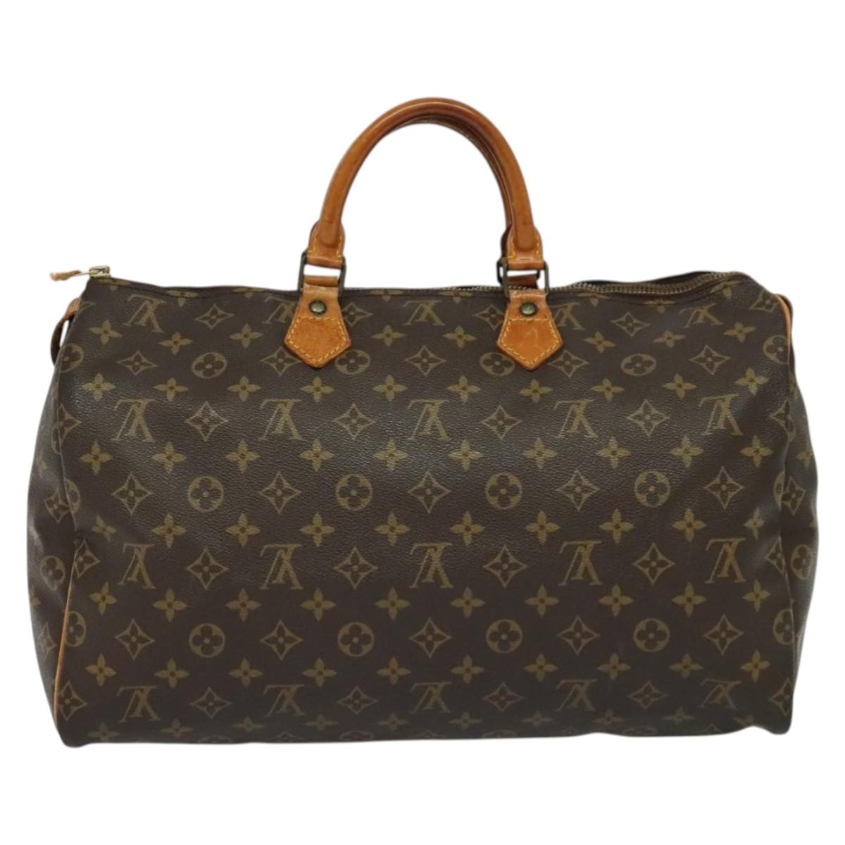 LOUIS VUITTON Monogram Speedy 40 Hand Bag M41522 LV Auth BA3490