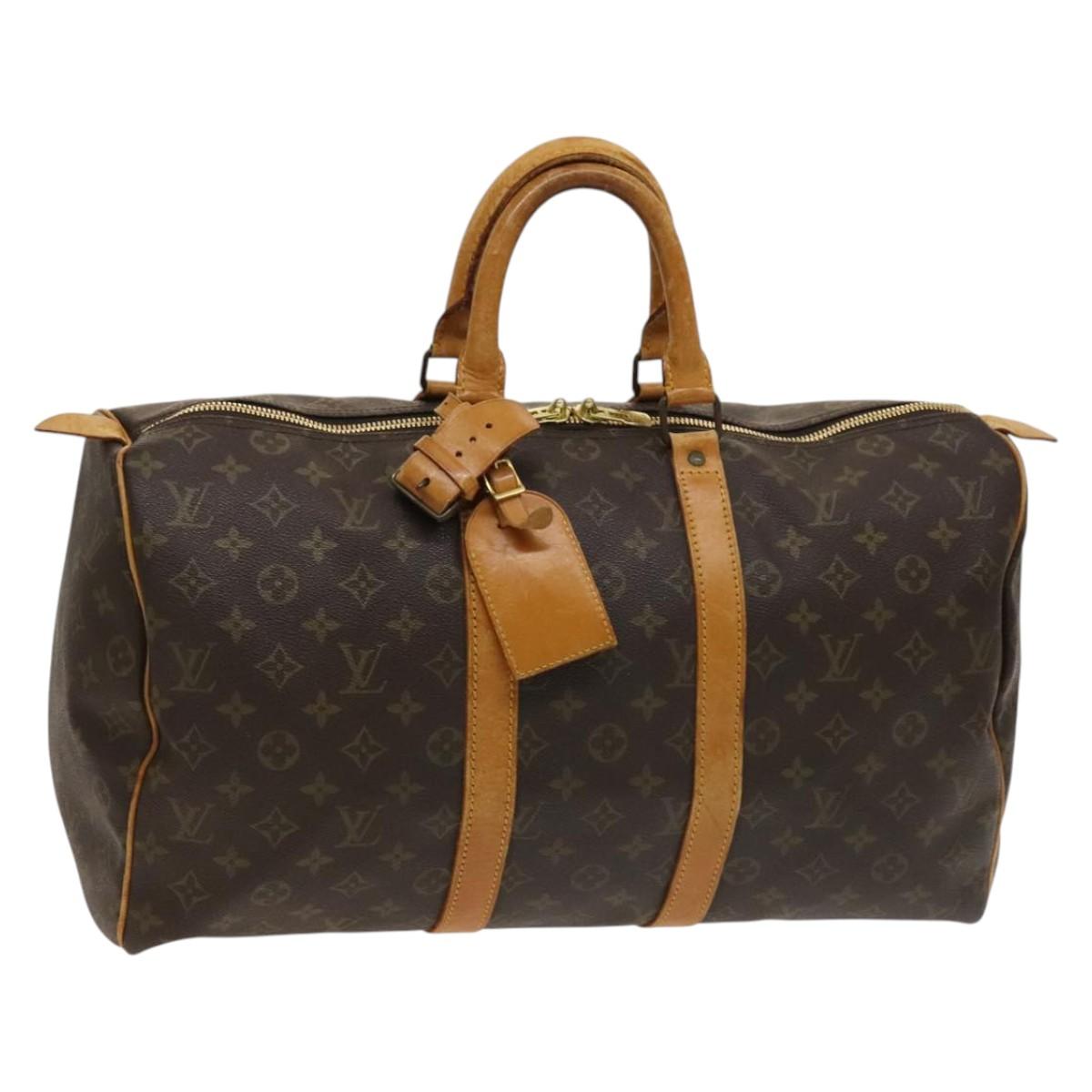 LOUIS VUITTON Monogram Keepall 45 Boston Bag M41428 LV Auth BA3491