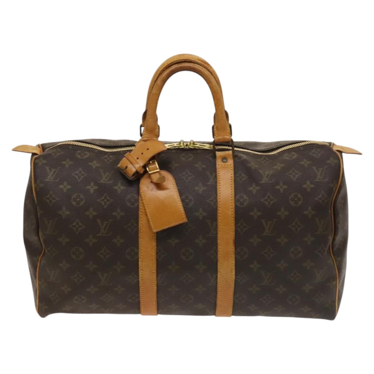 LOUIS VUITTON Monogram Keepall 45 Boston Bag M41428 LV Auth BA3491