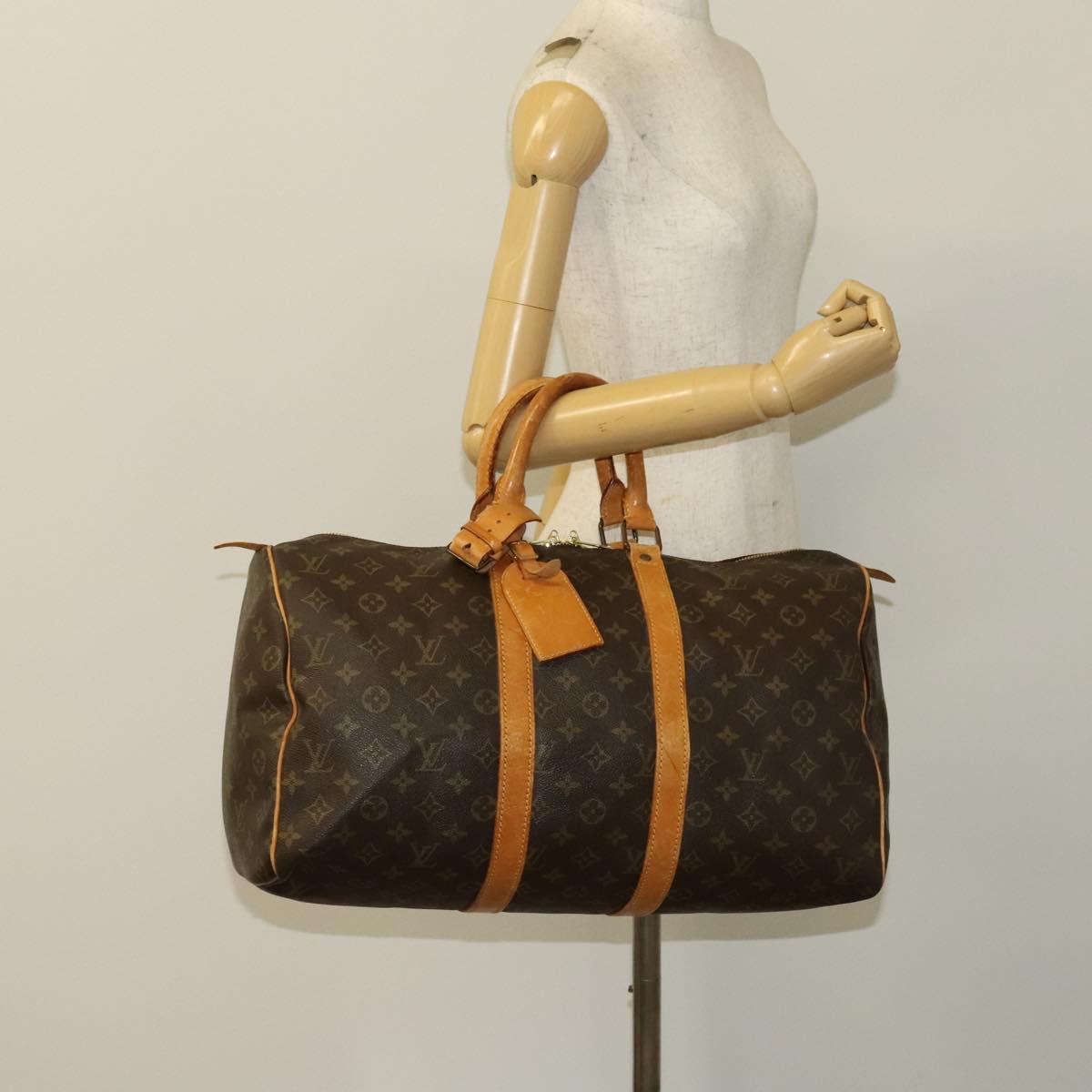LOUIS VUITTON Monogram Keepall 45 Boston Bag M41428 LV Auth BA3491