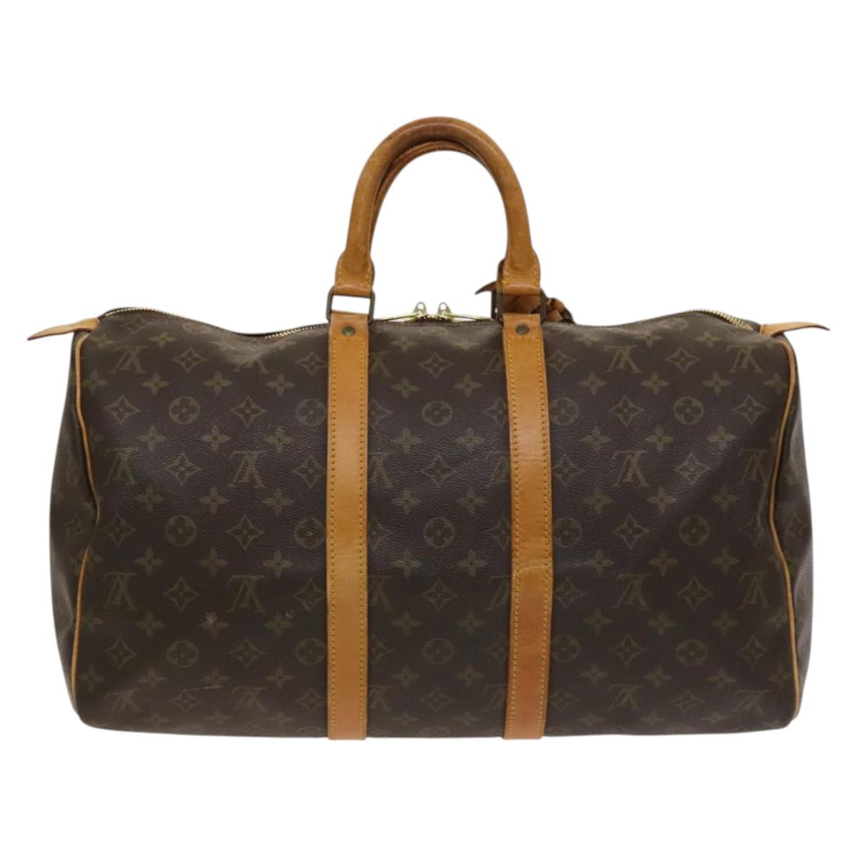 LOUIS VUITTON Monogram Keepall 45 Boston Bag M41428 LV Auth BA3491