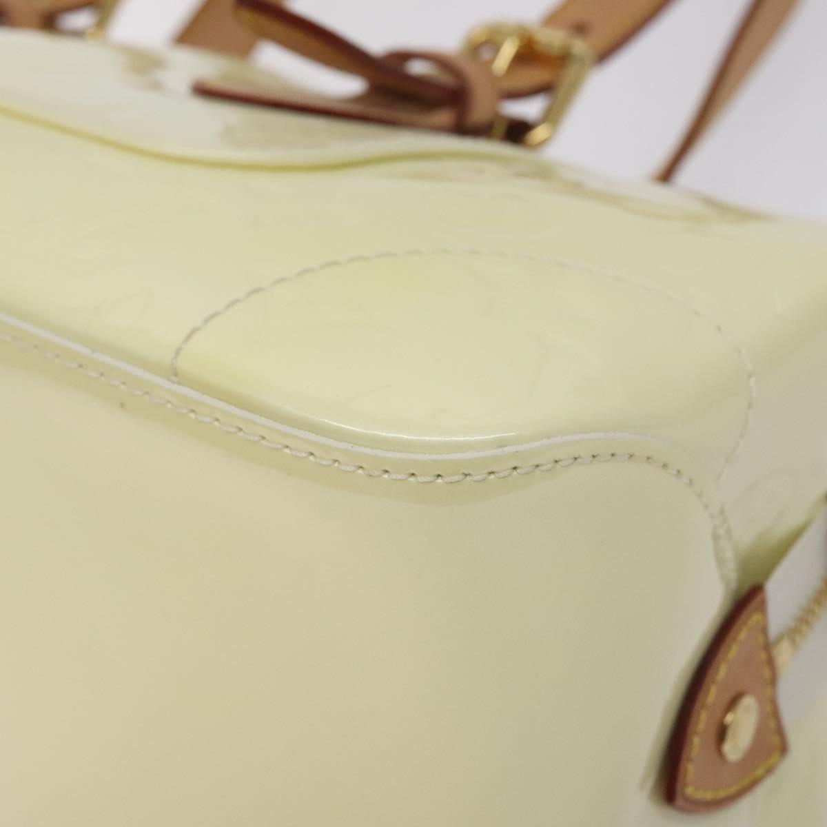 LOUIS VUITTON Monogram Vernis Rosewood Avenue Hand Bag Perle M93508 Auth BA3496
