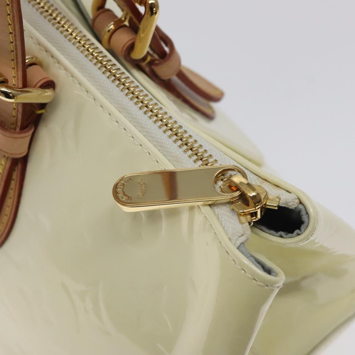 LOUIS VUITTON Monogram Vernis Rosewood Avenue Hand Bag Perle M93508 Auth BA3496