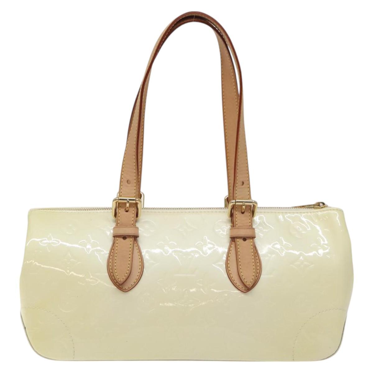 LOUIS VUITTON Monogram Vernis Rosewood Avenue Hand Bag Perle M93508 Auth BA3496