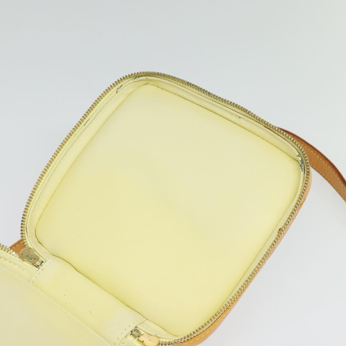 LOUIS VUITTON Monogram Vernis Wooster Bag Lime Yellow M91075 LV Auth BA3504