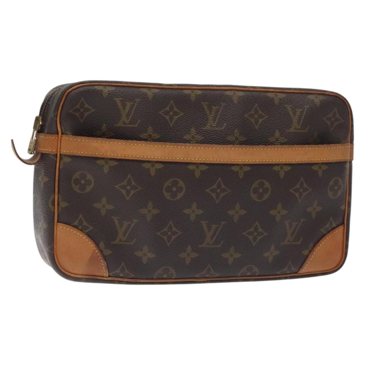 LOUIS VUITTON Monogram Compiegne 28 Clutch Bag M51845 LV Auth BA3505