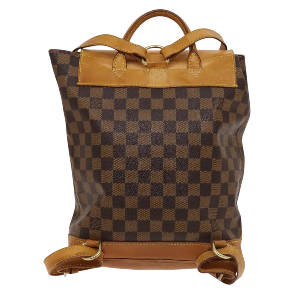LOUIS VUITTON Damier Ebene Arlucan Backpack N99038 LV Auth BA3508