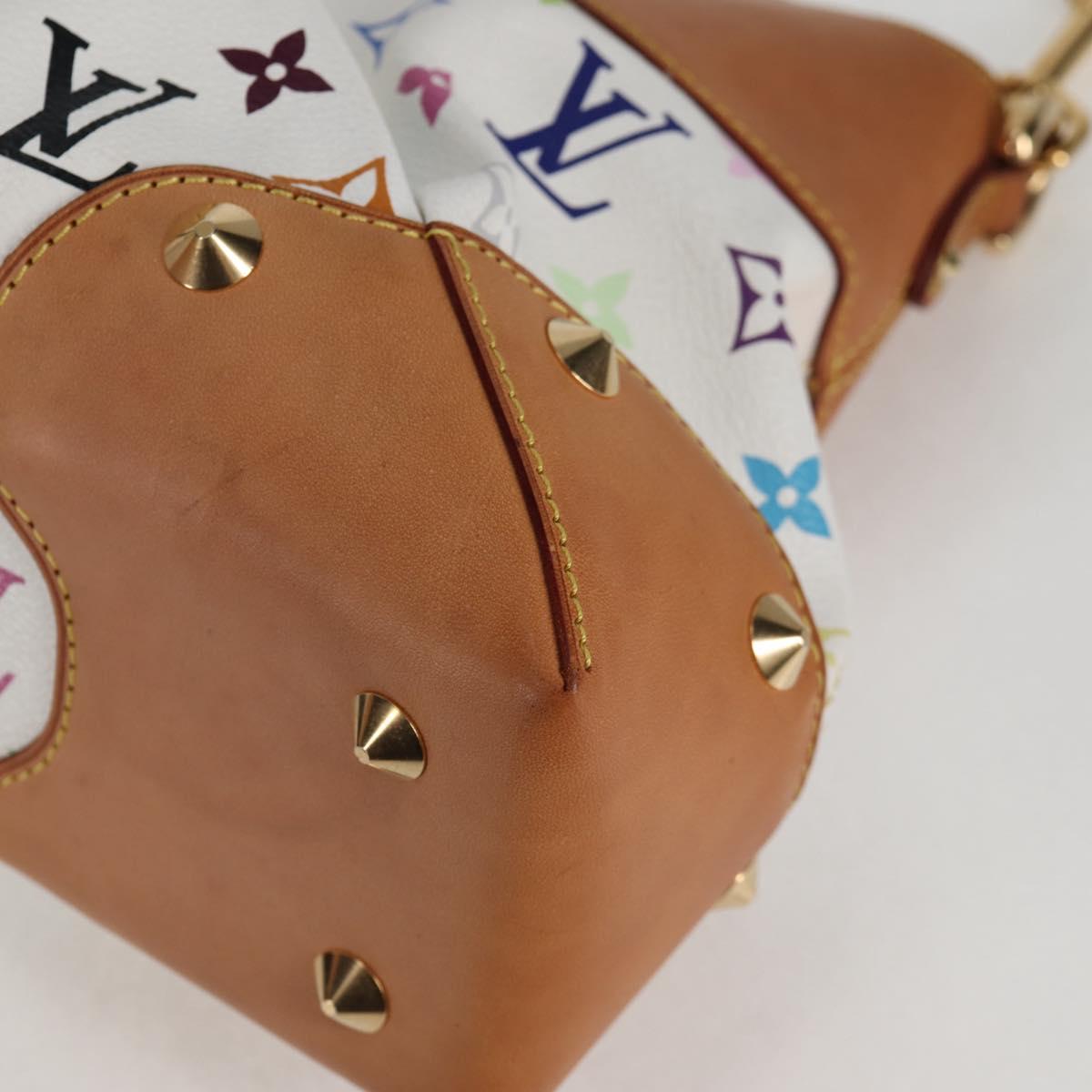 LOUIS VUITTON Monogram Multicolor Judy MM Bag 2Way White M40255 LV Auth BA3511V