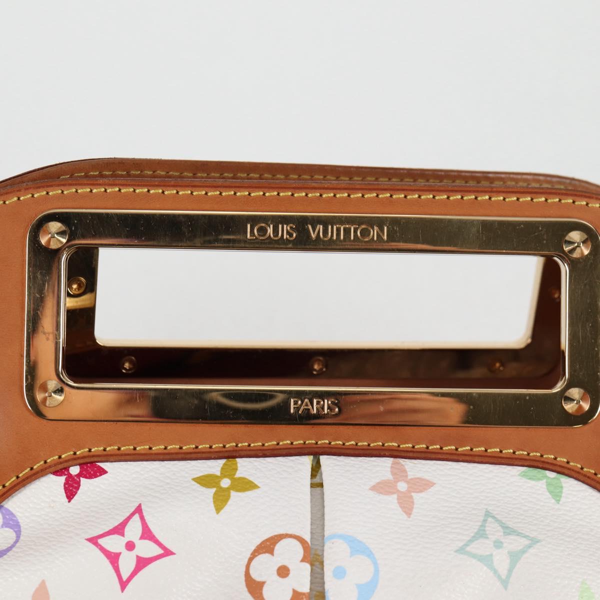 LOUIS VUITTON Monogram Multicolor Judy MM Bag 2Way White M40255 LV Auth BA3511V