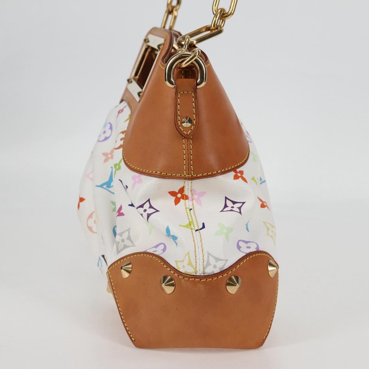 LOUIS VUITTON Monogram Multicolor Judy MM Bag 2Way White M40255 LV Auth BA3511V