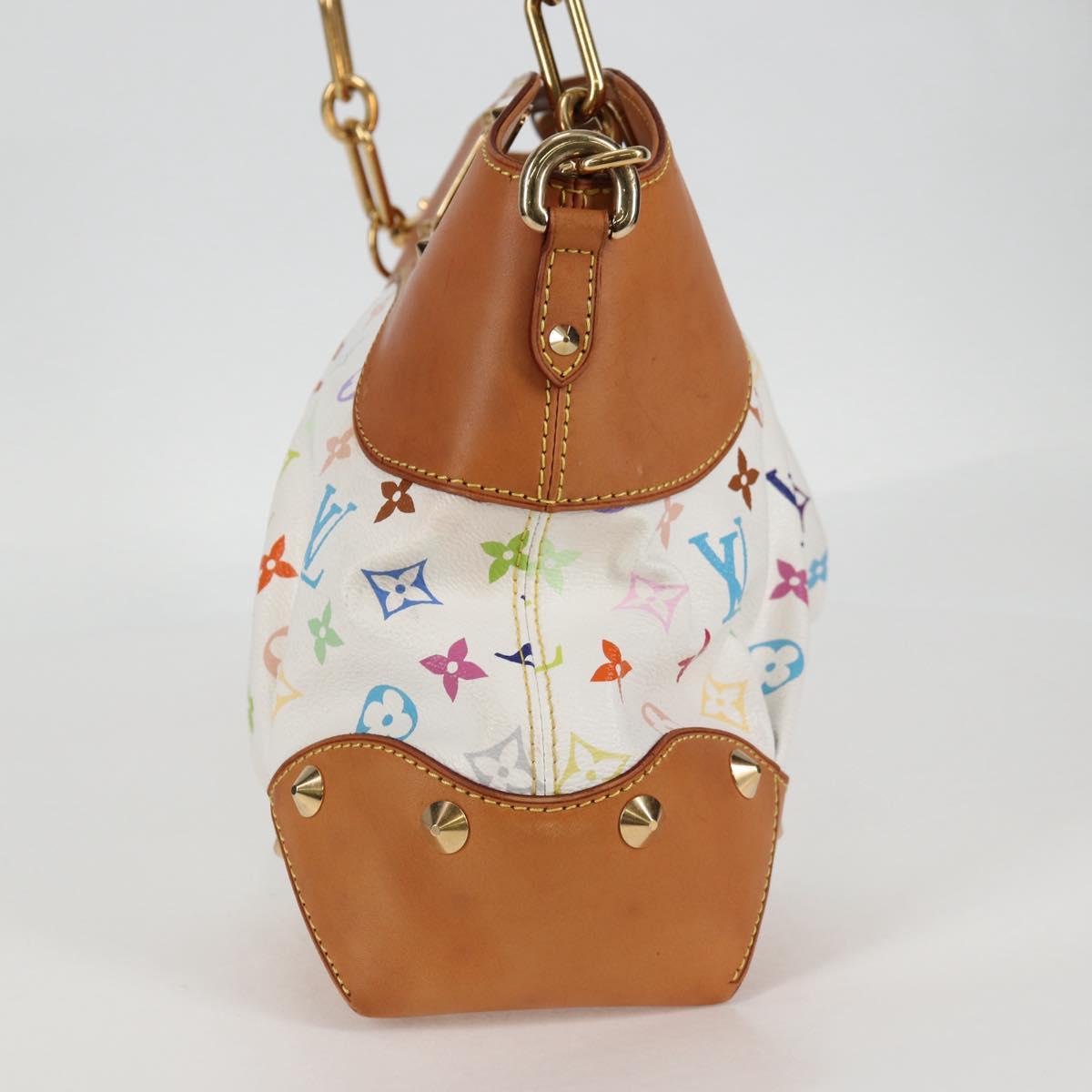 LOUIS VUITTON Monogram Multicolor Judy MM Bag 2Way White M40255 LV Auth BA3511V