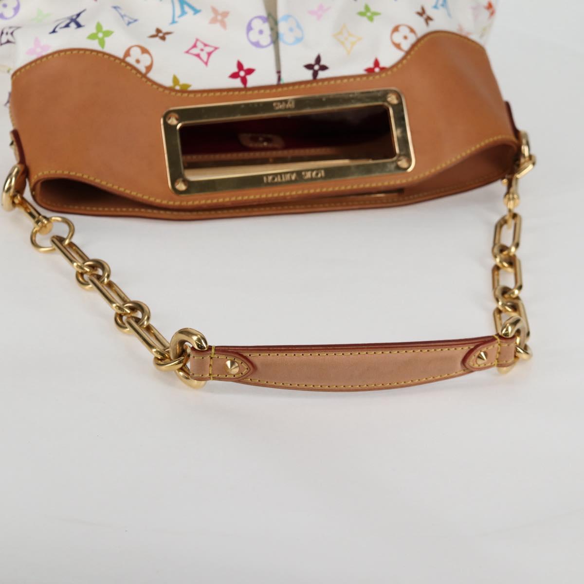 LOUIS VUITTON Monogram Multicolor Judy MM Bag 2Way White M40255 LV Auth BA3511V