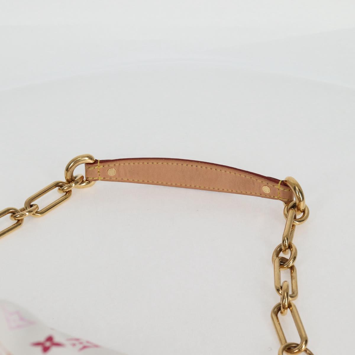 LOUIS VUITTON Monogram Multicolor Judy MM Bag 2Way White M40255 LV Auth BA3511V