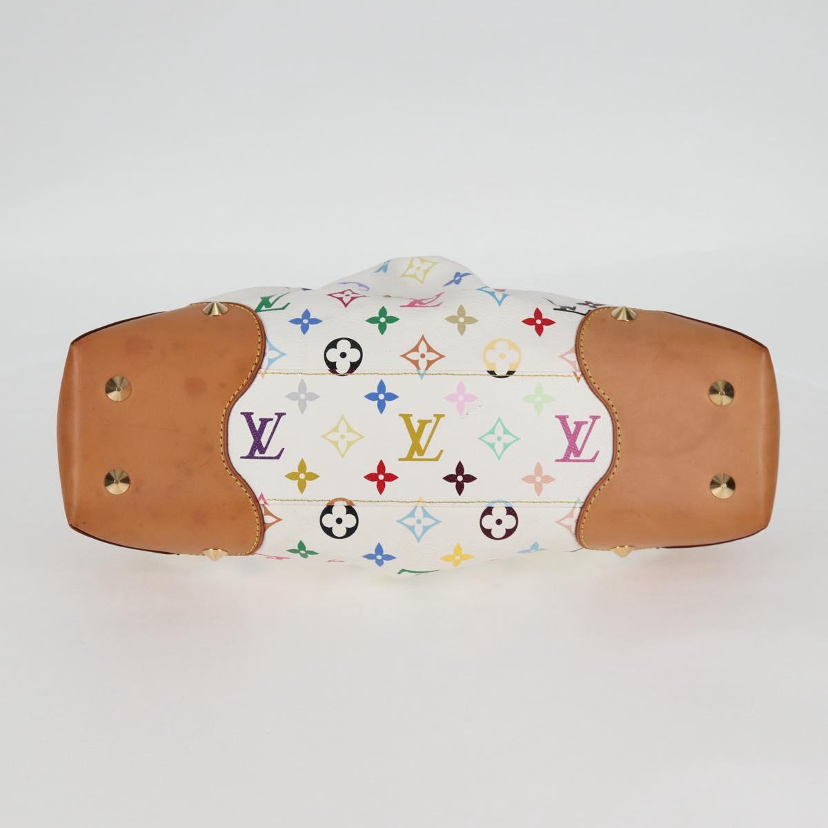 LOUIS VUITTON Monogram Multicolor Judy MM Bag 2Way White M40255 LV Auth BA3511V