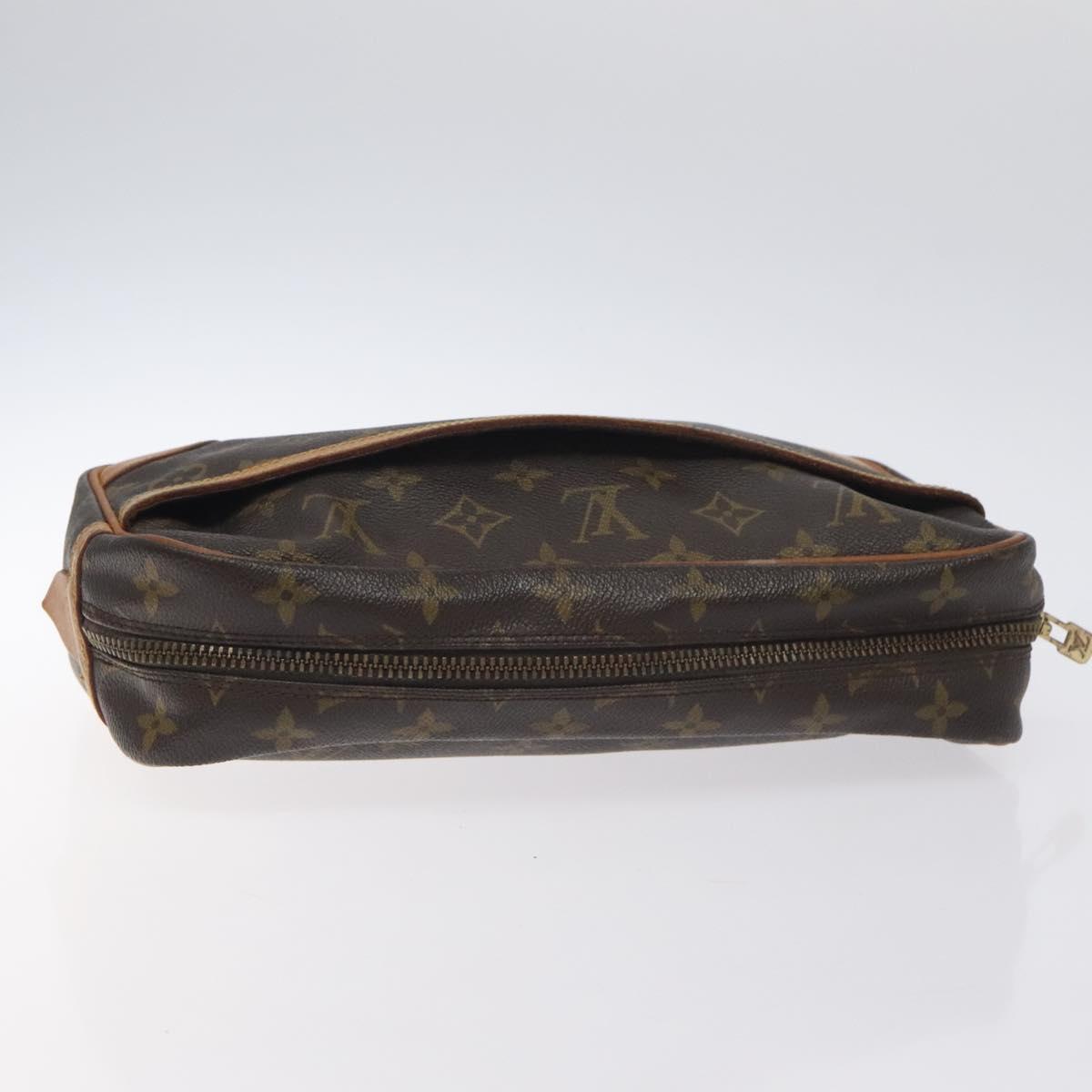 LOUIS VUITTON Monogram Compiegne 28 Clutch Bag M51845 LV Auth BA3523